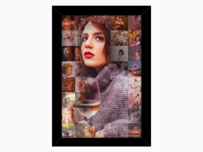 Personalized Mosaic Poster With Frame - Image 2